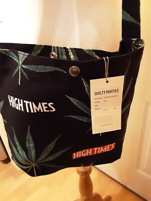 WACKO MARIA X HIGH TIMES Black Tote Bag Marijuana Logo WACKO MARIA X HIGH TIMES Black Tote Bag Marijuana Logo