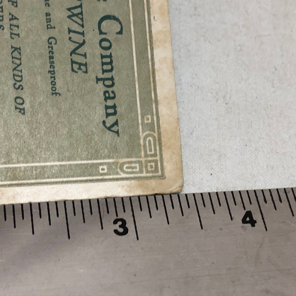 Vintage Ink Blotter Advertising Hubbs & Howe Company Paper & Twine