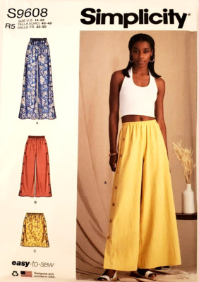 Simplicity 9608 Misses Pants & Skirts Sizes 14-22 Easy-to-Sew Sewing Pattern