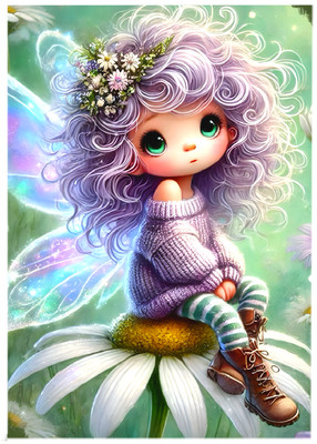 1/1 * CUTE FLOWER FAIRY * Custom ACEO * Novelty * LIMITED EDITION * Art Card