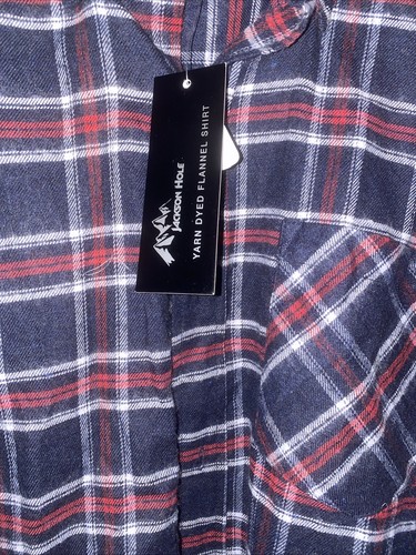 NEU Jackson Loch Flanell Druckknopf Langarm Hemd Herren XXL 2XL Neu mit Etikett - Bild 3 von 5
