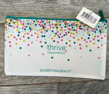 Thrive Cosmetics Makeup Bag Throw Kindness Around Like Confetti NWT Travel Case