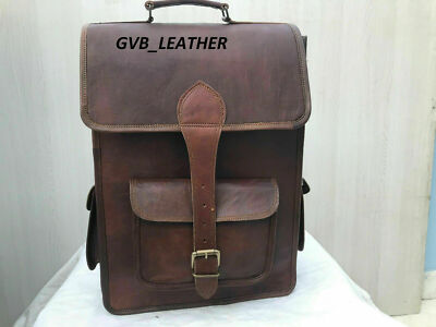 Laptop Rucksack Tasche Geschenk Vintage Style Herren Echt Echt Leder Backpack