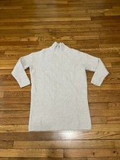 GAP Ribbed Knit Sweater Dress Oatmeal Beige Women's Size Small Petite NWT $79.95