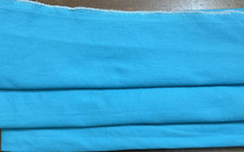 Vintage Solid Turquoise Cotton Fabric 1 5/8 Yards x 54 Wide Sewing Quilting