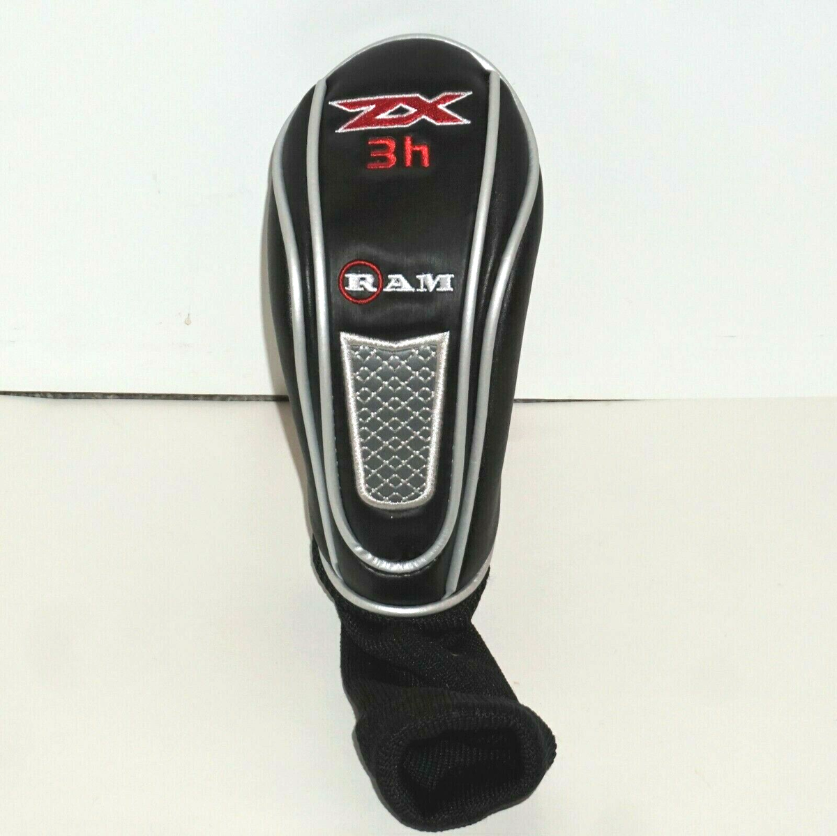 Ram ZX Golf Club Cover 3H Hybrid 3 Wood Headcover Black Red Silver