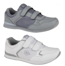 Bowls Sport Shoes Trainer Style White/Grey Touch Fastening Size 5- 12 Unisex 387