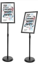 Adjustable Pedestal Poster Sign Stand,8.5 x 11 Advertising Business Menu Sign...