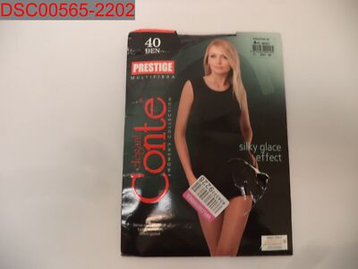 NWT - Conte Women's Microfiber Silky Black, 40 Denier Pantyhose, L 4810226004425