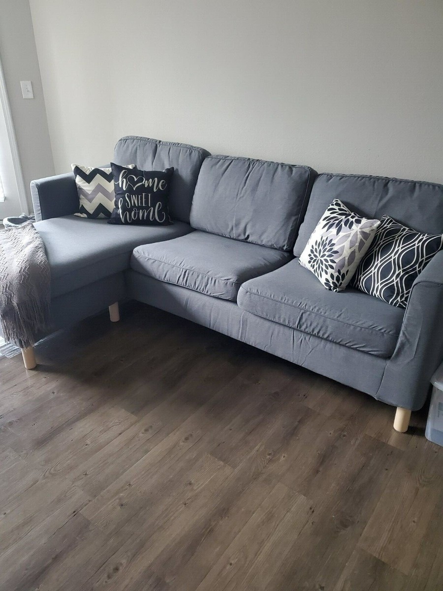 Ikea Parup 3 Seat Grey Sofa with Chase, Very Good Condition | eBay