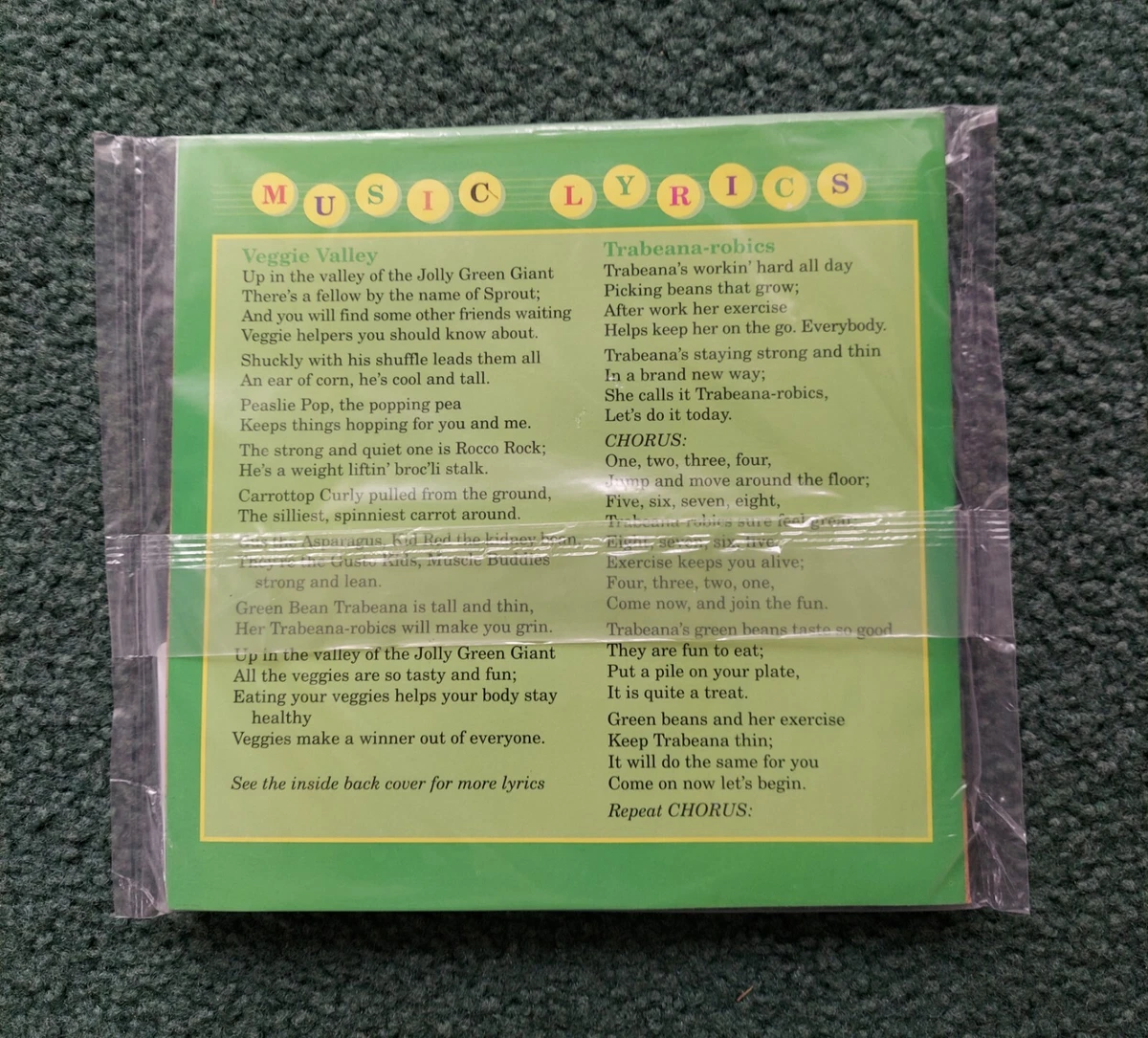 Jolly Green Giant LITTLE SPROUT Book & Tape 1992 SEALED + Unused Activity  Book | eBay