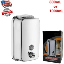800ml/ 1000ml Soap Dispenser Wall mount, 304 Stainless Steel, Bathroom, Shampoo