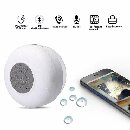 Bluetooth Wireless Speaker Waterproof Shower Wireless Resistant Portable Mic - Picture 10 of 59