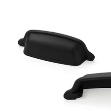 10 Pack 2-1/2 inch & 3 inch 64mm & 76 mm Matte Black Cabinet Cup Pulls Drawer...
