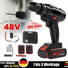 48V Akkuschrauber Multischrauber Set Akku-Bohrschrauber Bohrmaschine + 2*Akku DE