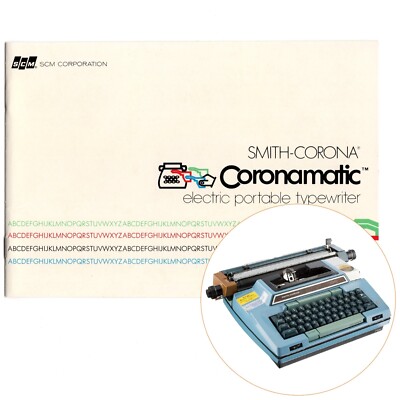 Smith Corona Coronamatic 2200 Typewriter Instruction Manual User Electric SCM
