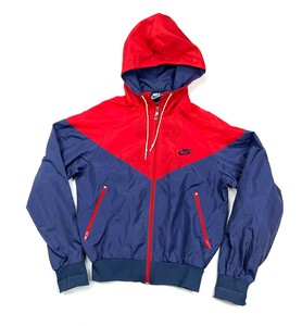 nike red blue and white windbreaker