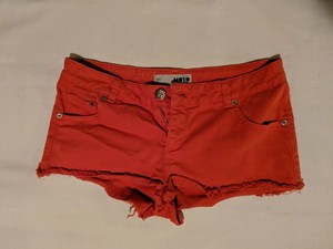 topshop red shorts