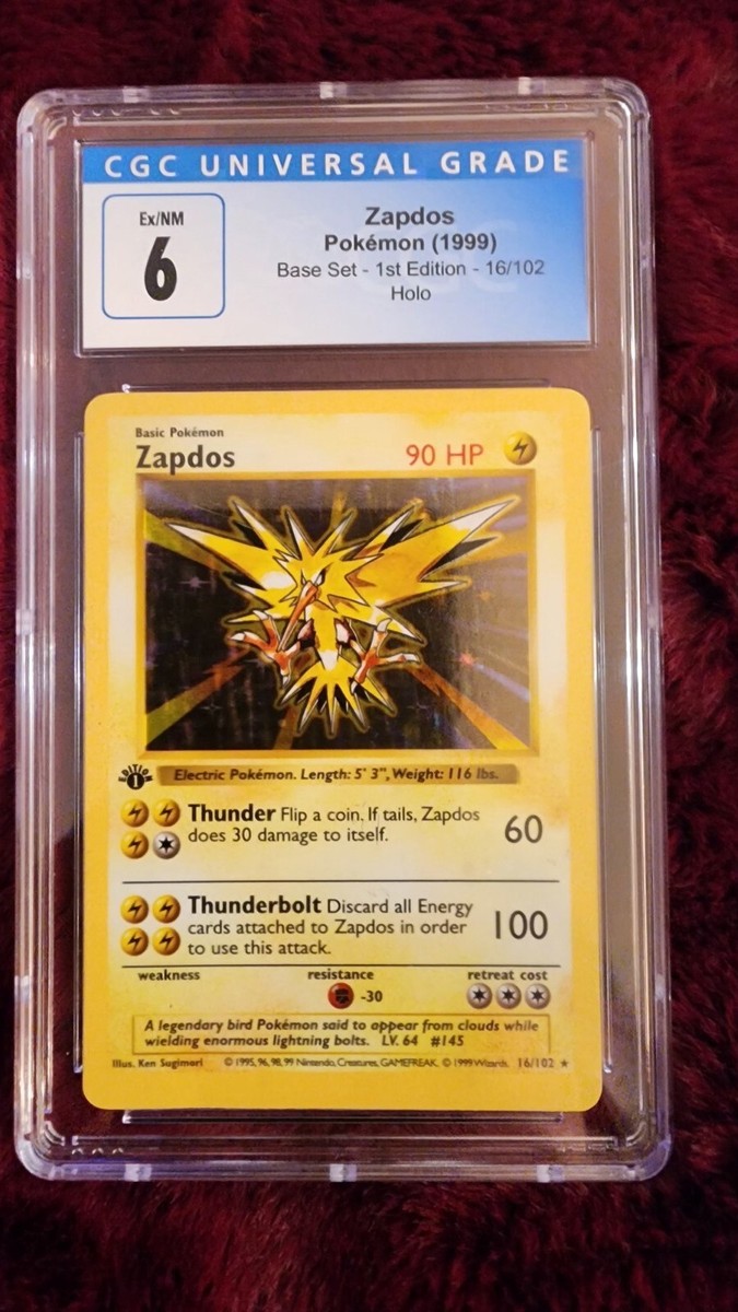 Zapdos 16/102 Base Set (Shadowless) Holo for sale online | eBay