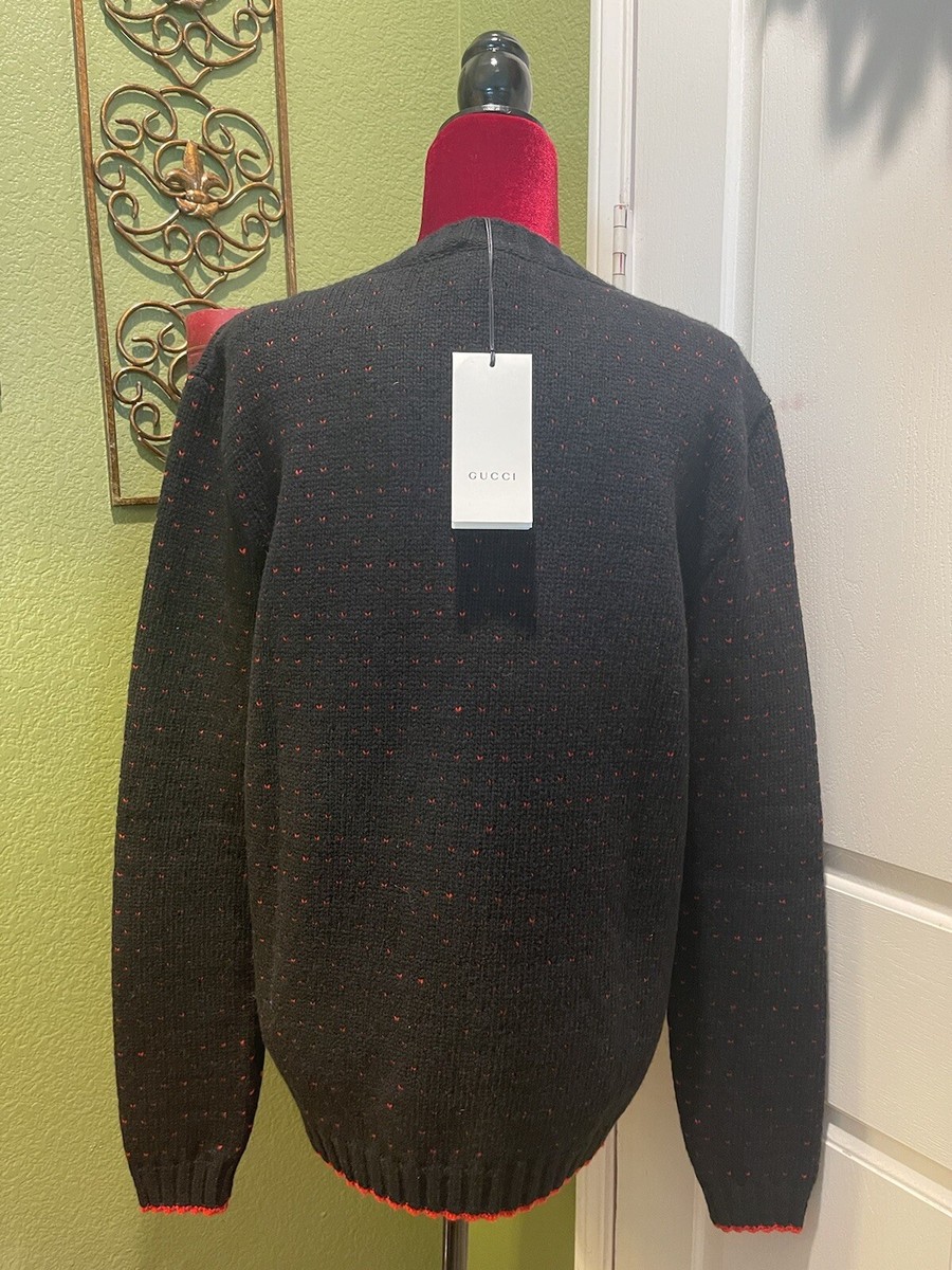 100% Authentic GUCCI Goat Multicolor Jacquard Wool Sweater