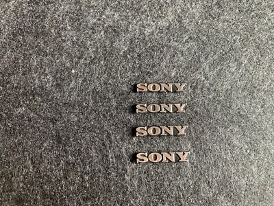 4 x Sony Lautsprecher Aufkleber Sticker Audio - Aluminium