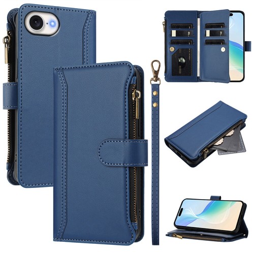 For iPhone 17 16 15 14 13 12 Pro Max Plus Zipper Case Leather Wallet Flip Cover - Picture 28 of 33