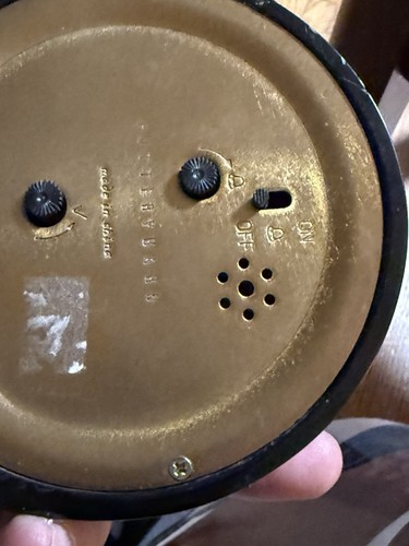 Pottery Barn Art Deco Alarm Clock Retro Mantle Desk Metal Heavy (not Working) - Picture 6 of 7
