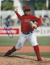 ERASMO RAMIREZ  BOSTON RED SOX   ACTION SIGNED 8x10