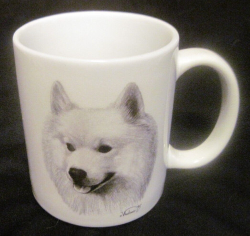 American Eskimo/Samoyed Dog Mug Cup Vladimir Tzenov Art Design Rosalinde USA