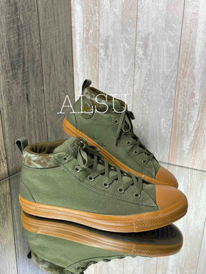 converse green canvas shoes