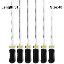 Sky Choice K-Files - 31 mm Length, Size 40 Black with Rubber Stopper 6/Pkg