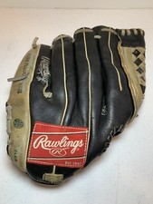 Rawlings Baseball Glove RBG4BG 13" Inch Black  Gray Leather Fastback RHT