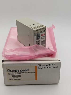 ABB NMBA-01 Modbus Adapter I/O Input Output  Module 24 VDC 3W Din Rail Mount NOS