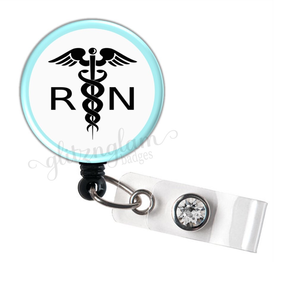 как выглядит RN Retractable Badge Holder Reel, Registered Nurse Badge Reel, RN Lanyard GG1211 фото