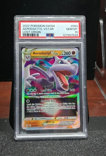 Pokémon Aerodactyl VSTAR Ultra Rare Holo Lost Origin 093/196 260 HP EN PSA 10