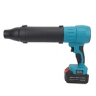 Cordless Leaf Blower 2x 5.0Ah Battery 1.0A Charger + Extension Nozzle Blue D9
