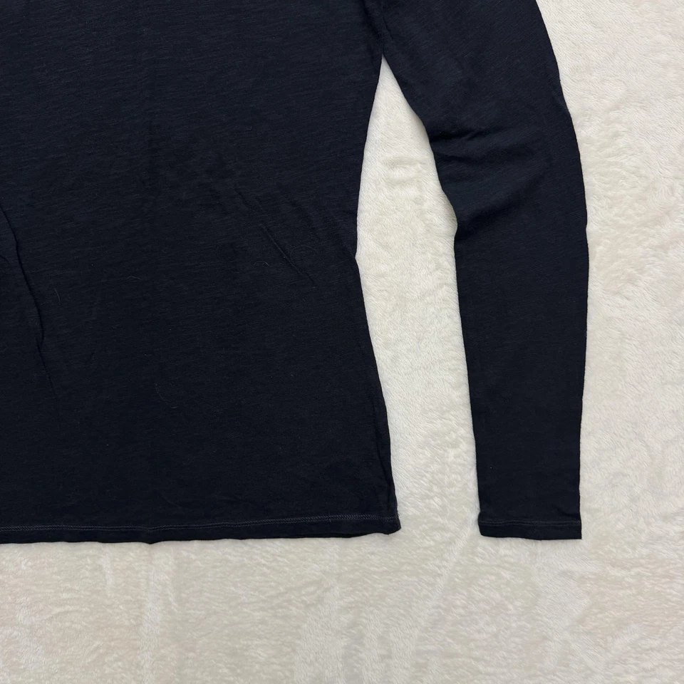 Camisa Hollister Mujer Pequeña Azul Marino Cuello en V Manga Larga Bebé Muñeca Campana Cisne Foto 4 de 4