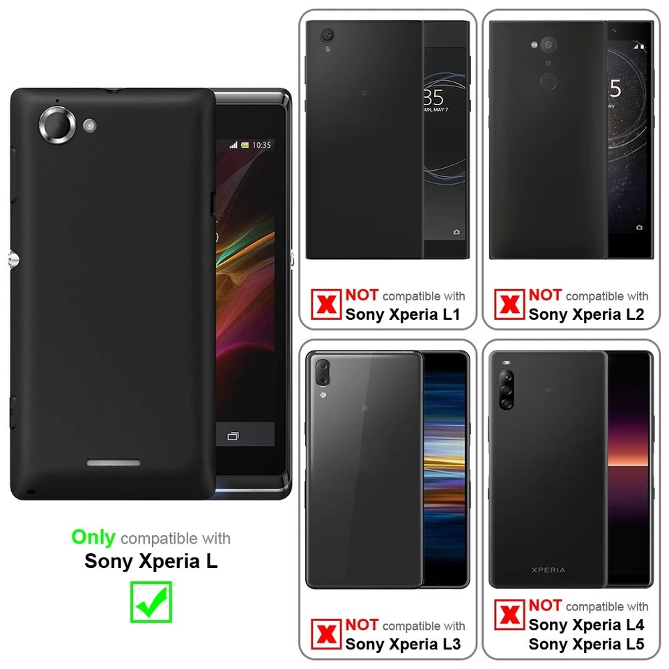 Funda para Sony Xperia L Teléfono Cubierta Protección TPU Silicona Flexible Foto 2 de 3