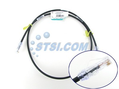 Panduit UTP28X3BL Cat6a 28awg Network Patch Cable, 3 Ft Black ~STSI