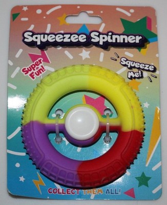 Squeezee Me Spinner Stress Relief Fidget Toy 2-in-1 Bright Multicolor MMG NEW