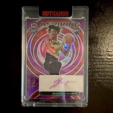 2022-23 Panini Spectra Purple Shaedon Sharpe Aspiring Rookie Auto 33 /35 #AA-SHS