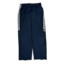 Adidas Track Pants - Medium White Polyester