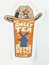 Dutch Bros Coffee Sticker Texas Only Sweet Tea Cowboy Exclusive 2024
