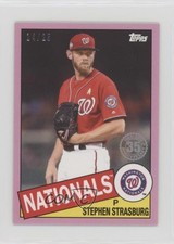 2020 Mini 1985 Topps 35th Anniversary Series 2 Pink 14/25 Stephen Strasburg 16kt