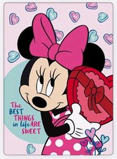 Disney Minnie Mouse Decke - Fleece Decke - Kuscheldecke - 100 cm x 140 cm