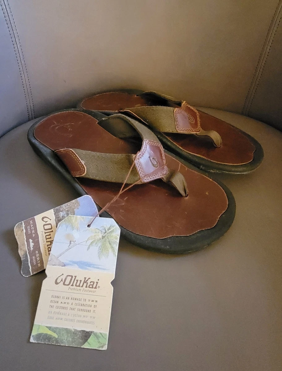 Flip Flop Brown Leather Upper Sandals for Men for sale | eBay display picture 3