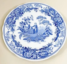 VTG Spode Blue Room Collection-Girl at Well- Decorative Plate 10.5" Mint!