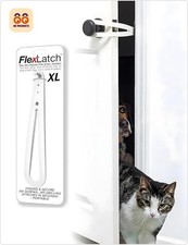 FlexLatch XL Pet Door Holder No Drill Adjustable Strap Keeps Dogs Out Cat Safe