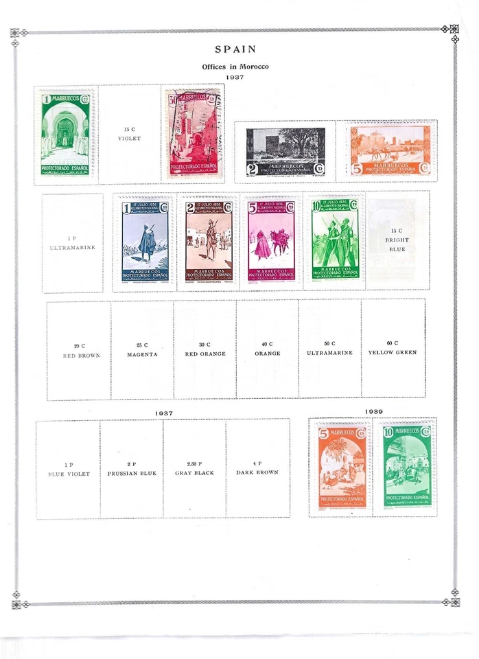 Kenr2: Spain Colonies & Straits Settlement Collection from 1947 Scott Album - Image 3 of 4