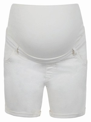 Bellybutton Maternity Damen Umstandsshorts in Weiß